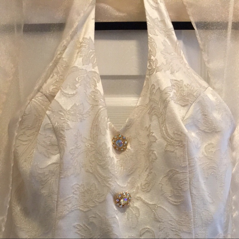 Cache cream color evening dress size 12